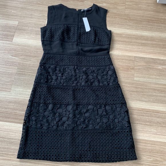 Chelsea and Walker silk top perforated pattern sleeveless dress - Picture 5 of 16